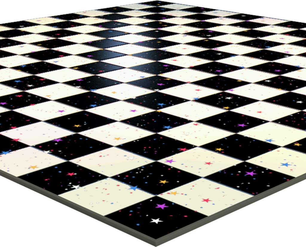 Checkered Floorwith Sparkles PNG