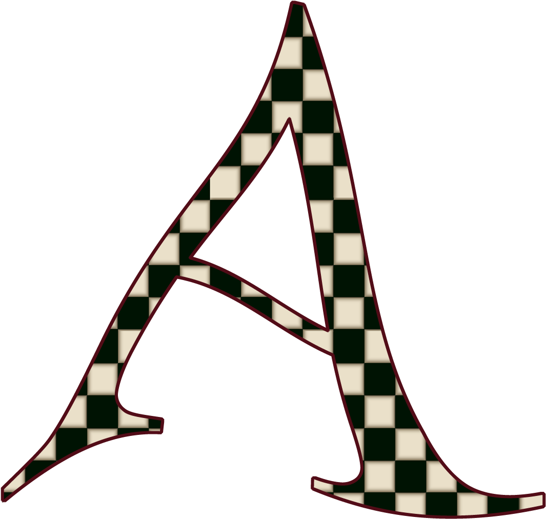 Checkered Letter A Graphic PNG