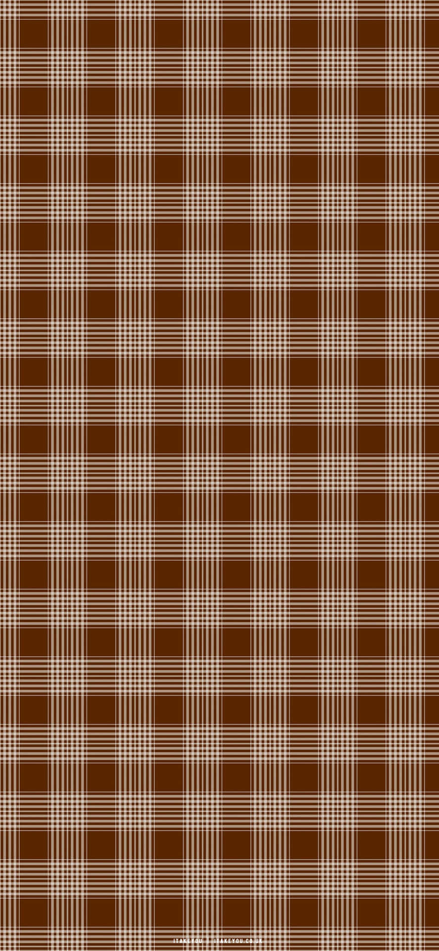 Checkered minimalistisk brun æstetisk tapet Wallpaper