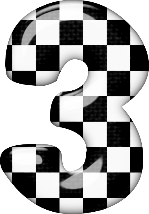 Checkered Optical Illusion Number Three PNG