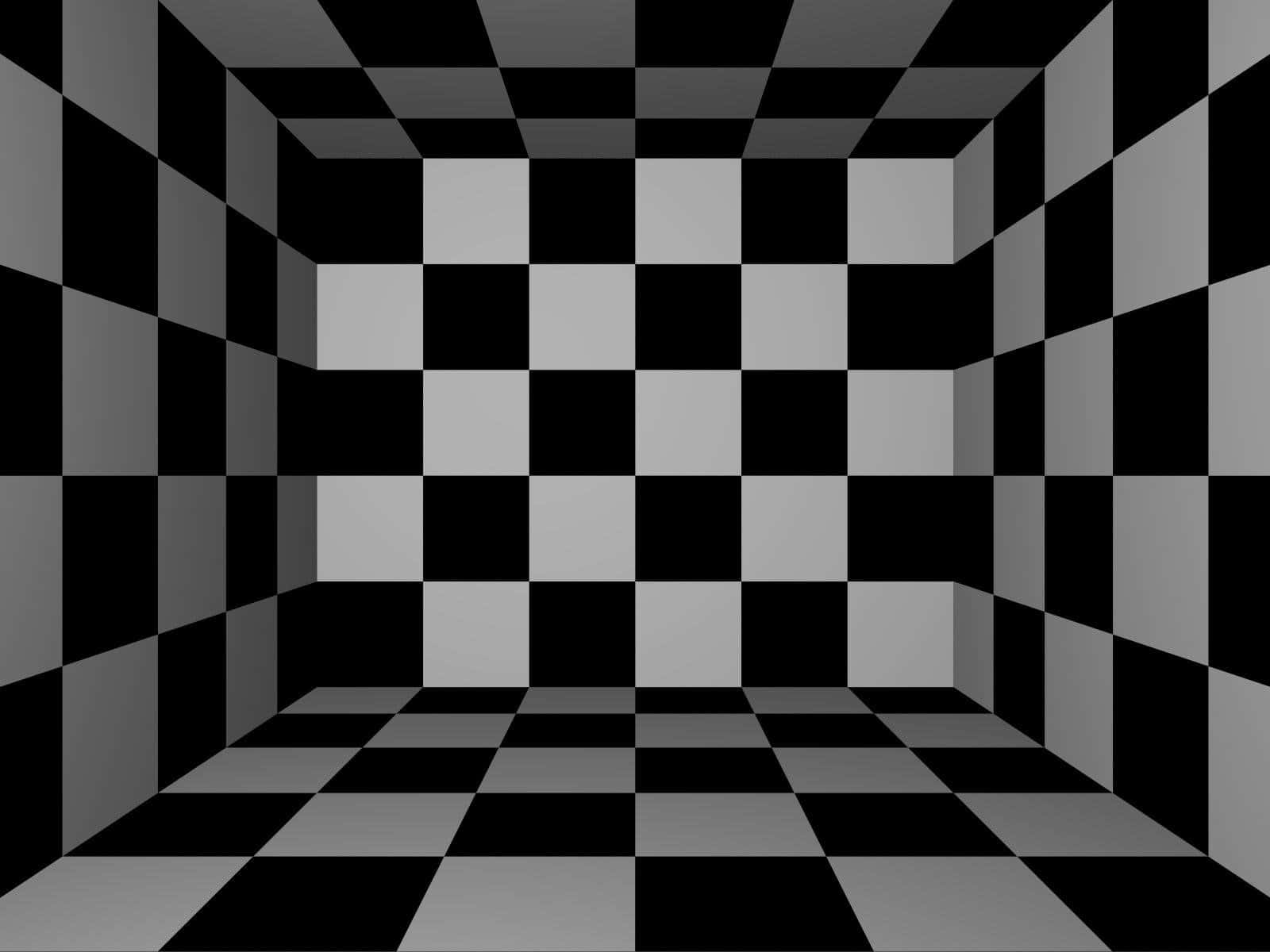 Checkered Pattern Corridor Illusion.jpg Wallpaper