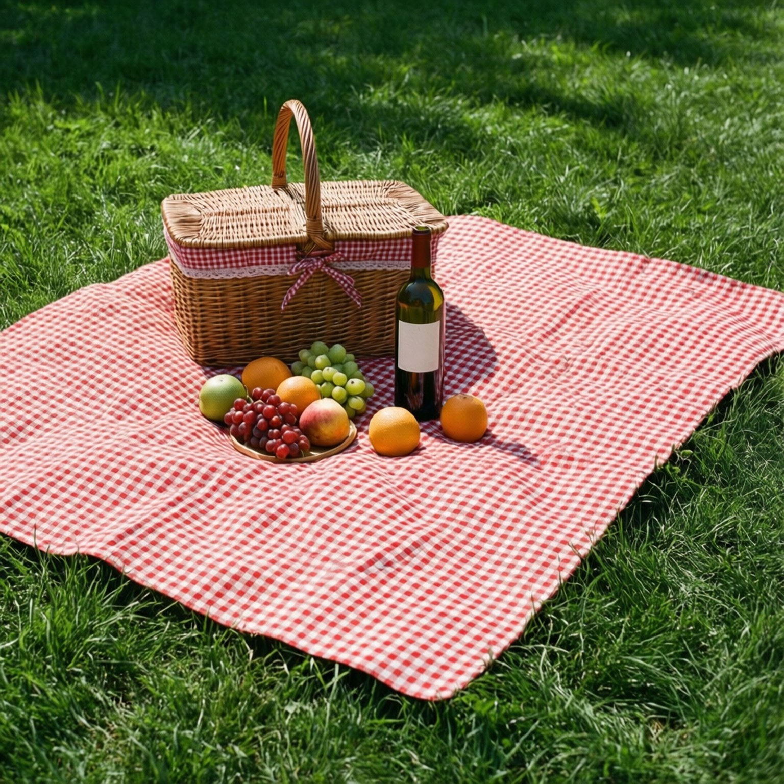 Rutig Picknick Uppsättning Bakgrundsbilder