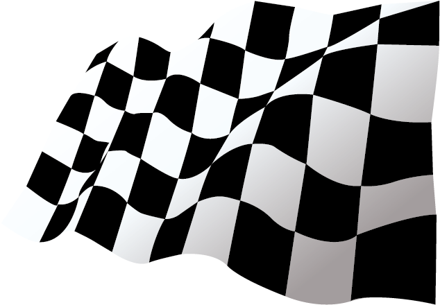 Checkered Racing Flag Waving PNG