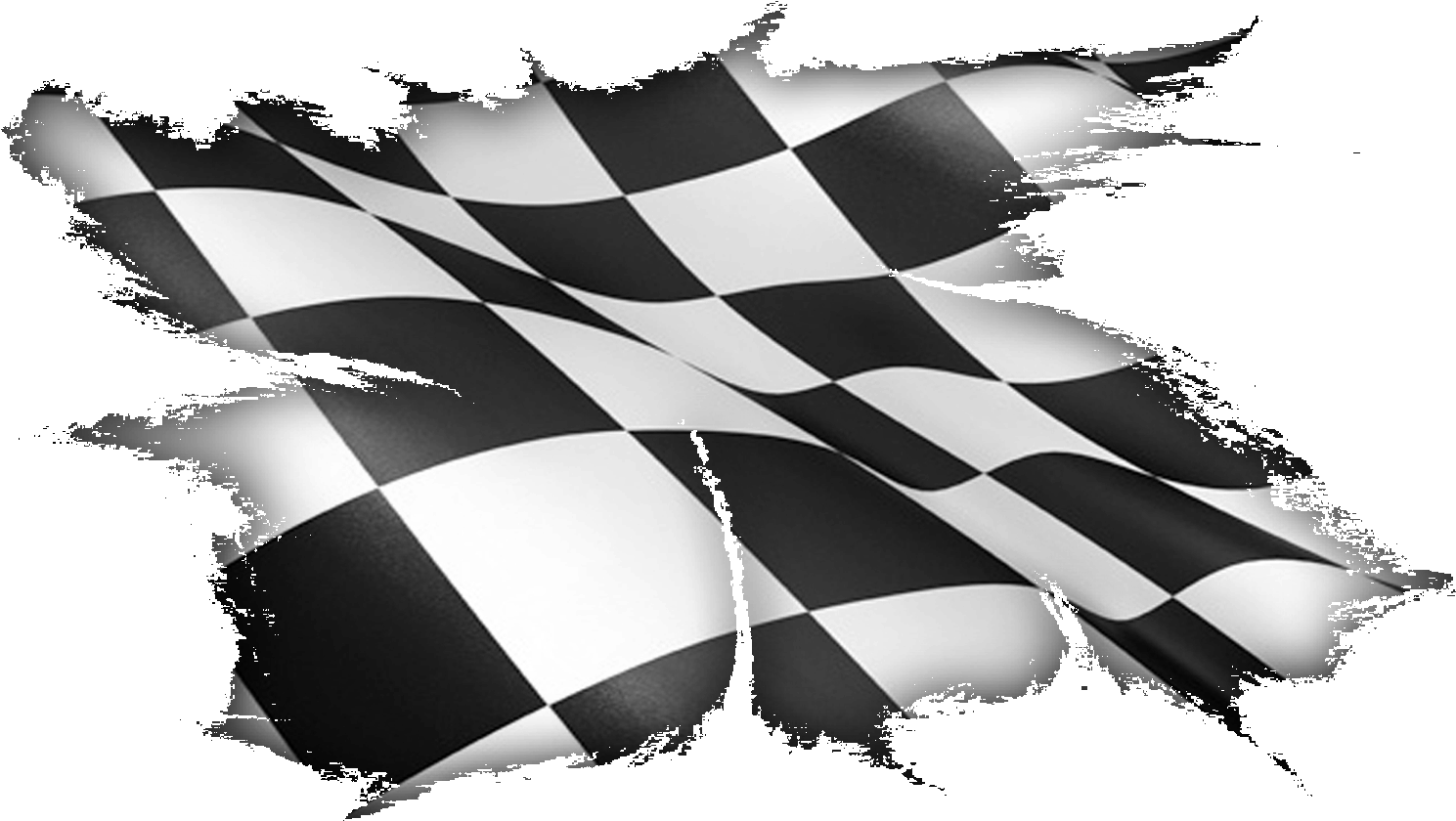 Checkered Racing Flag Waving PNG