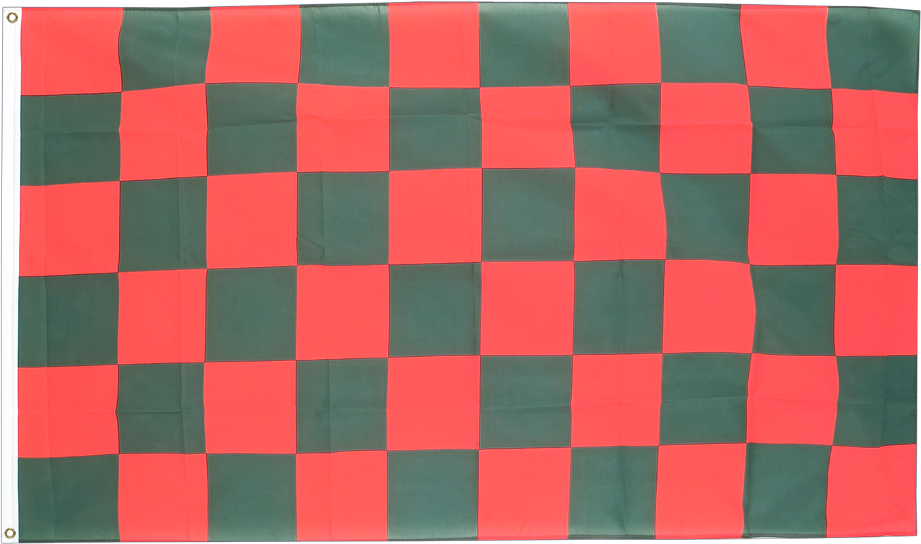 Checkered Red Green Flag PNG