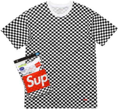 Checkered Shirtwith Red Label PNG
