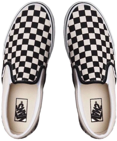 Checkered Slip On Shoes PNG