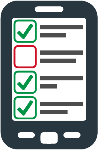 Checklist Graphicwith One Red Box PNG