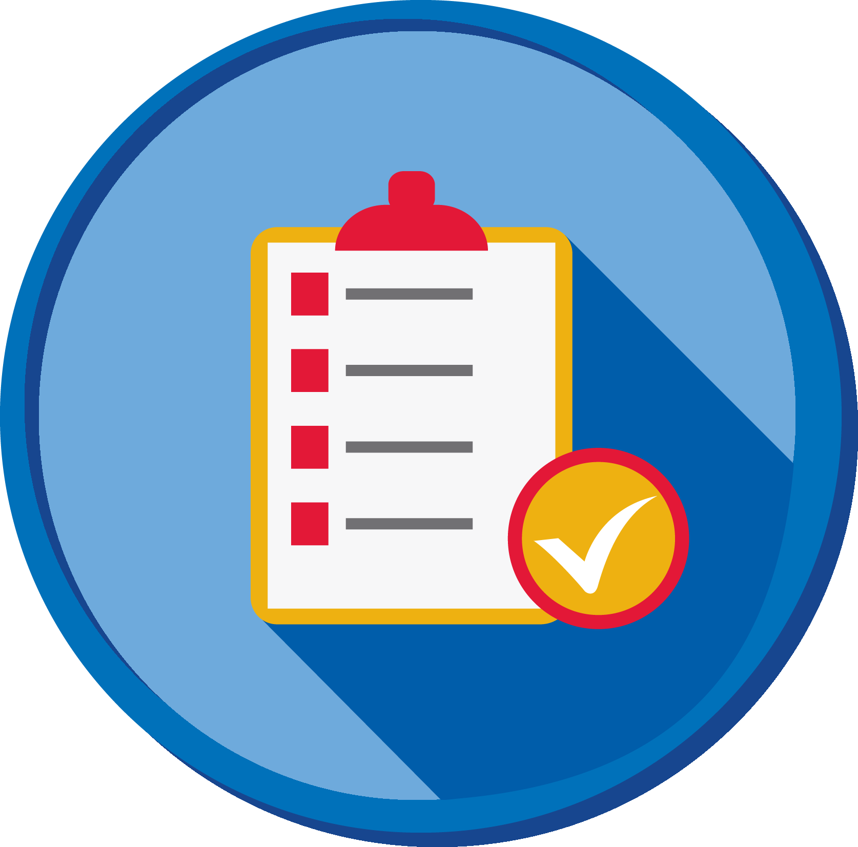 Checklist Icon Flat Design PNG