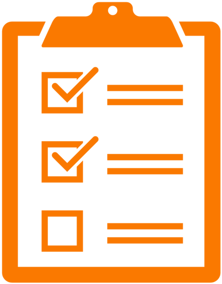 Checklist Icon Orange PNG