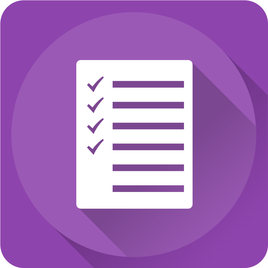 Checklist Icon Purple Background PNG