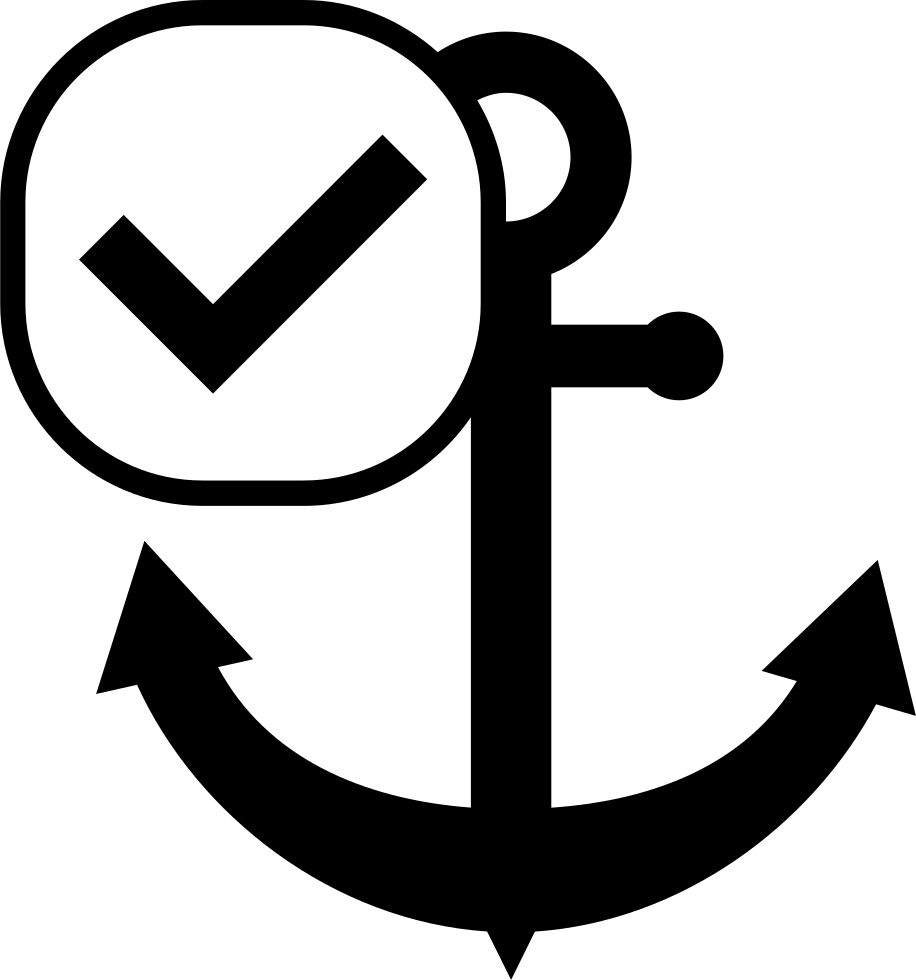 Checkmark Anchor Graphic PNG