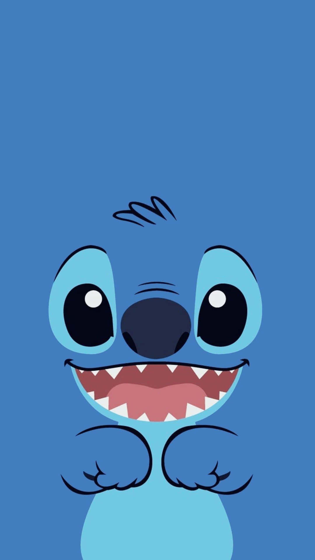 Cheeky Blue Creature Smile Wallpaper