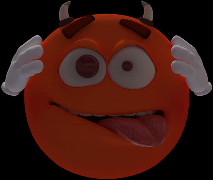 Cheeky Devil Emoji Expression PNG