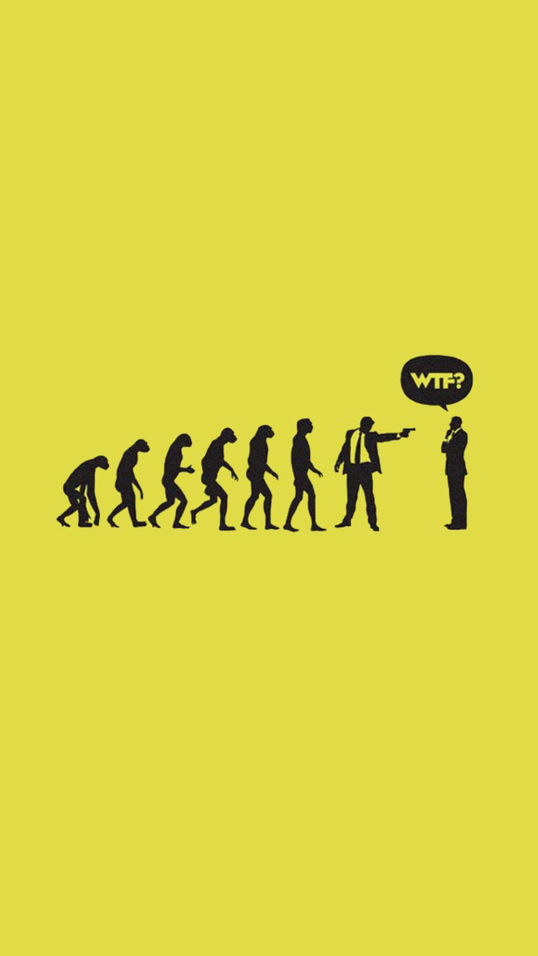 Cheeky Human Evolution Wallpaper