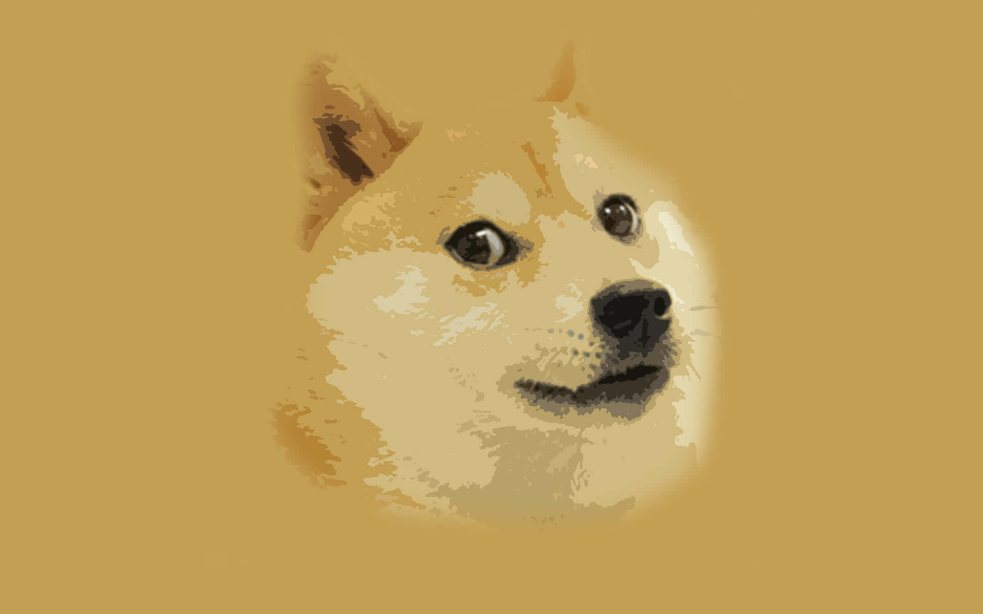 A Dog With A Big Mouth On A Brown Background Wallpaper