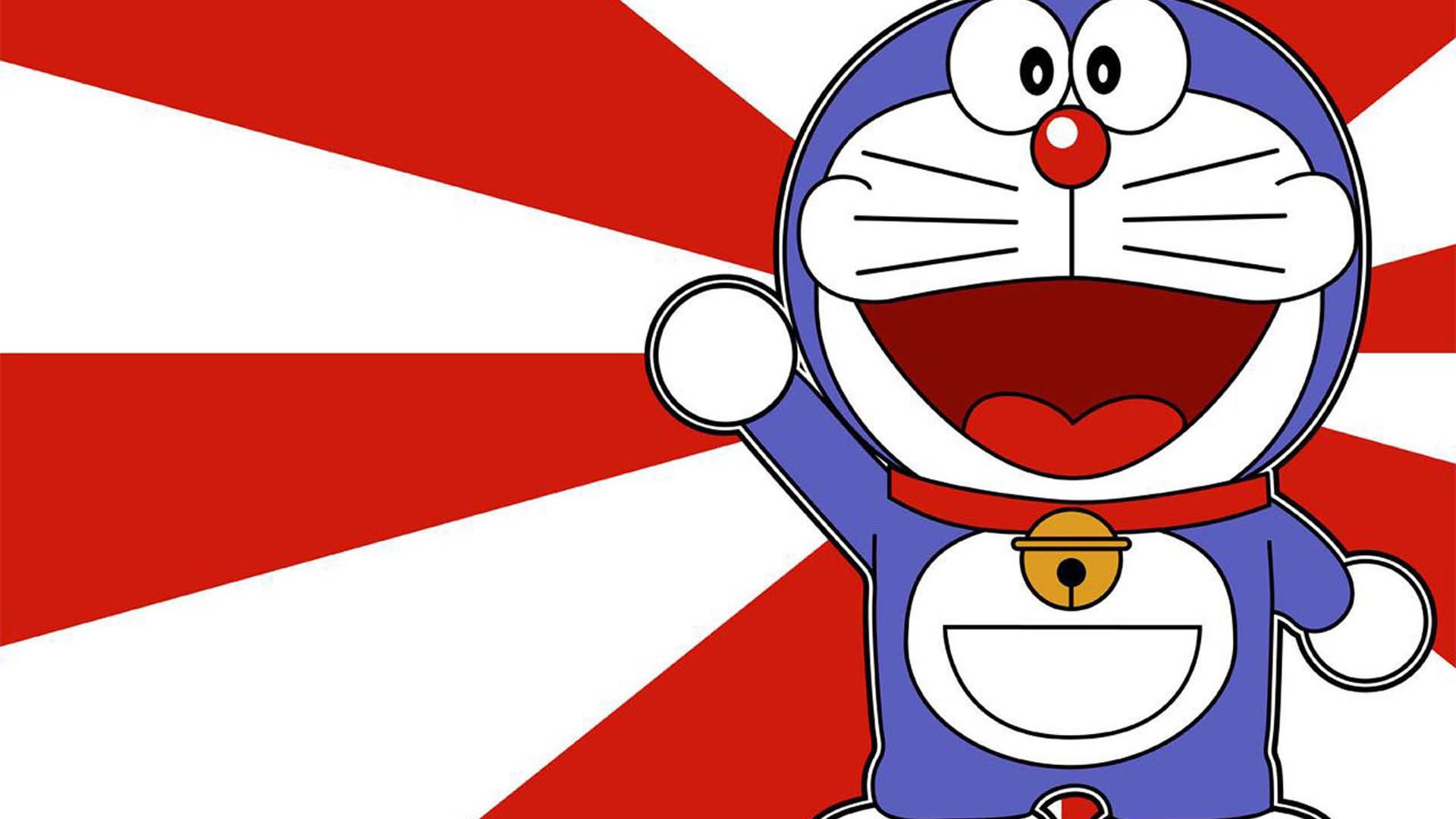 Cheerful And Adorable Doraemon Background