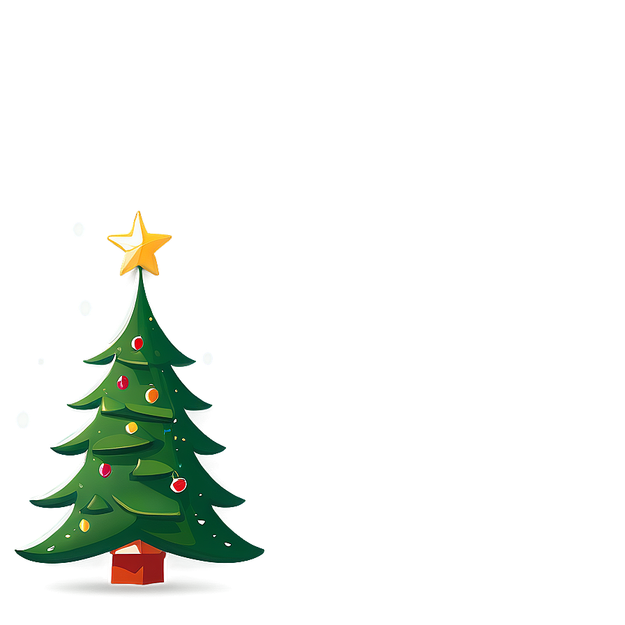 Cheerful Cartoon Christmas Tree Png 76 PNG