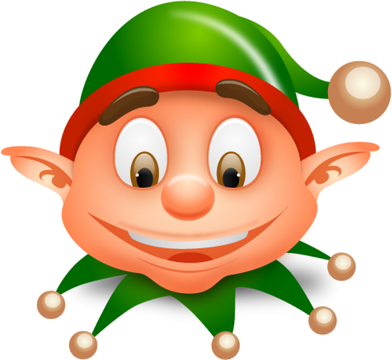 Cheerful Cartoon Elf PNG