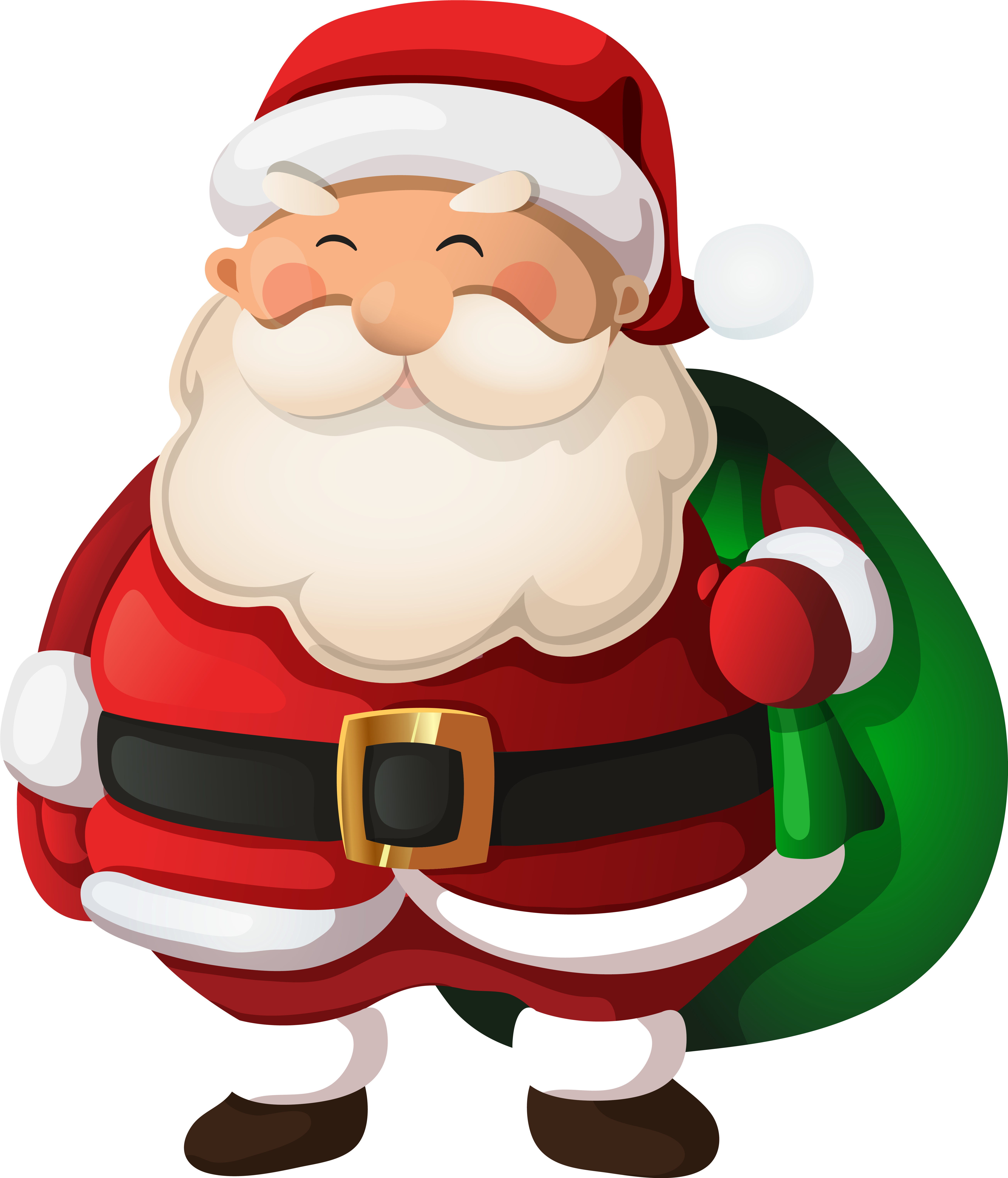 Cheerful Cartoon Santa Claus.png PNG