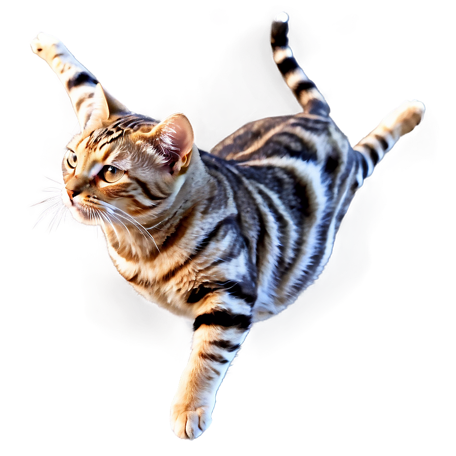 Cheerful Cat Jump Png Aer PNG