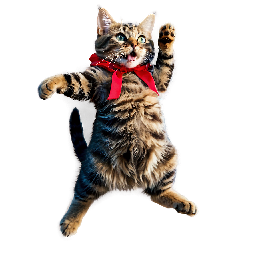 Cheerful Cat Jump Png Fsf96 PNG