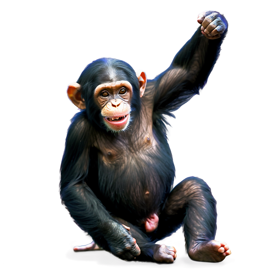 Download Cheerful Chimpanzee Playing Png Vgx3 | Wallpapers.com