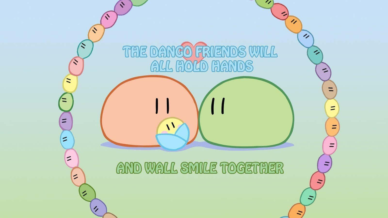 Cheerful Dangos From The Anime Series Clannad Wallpaper