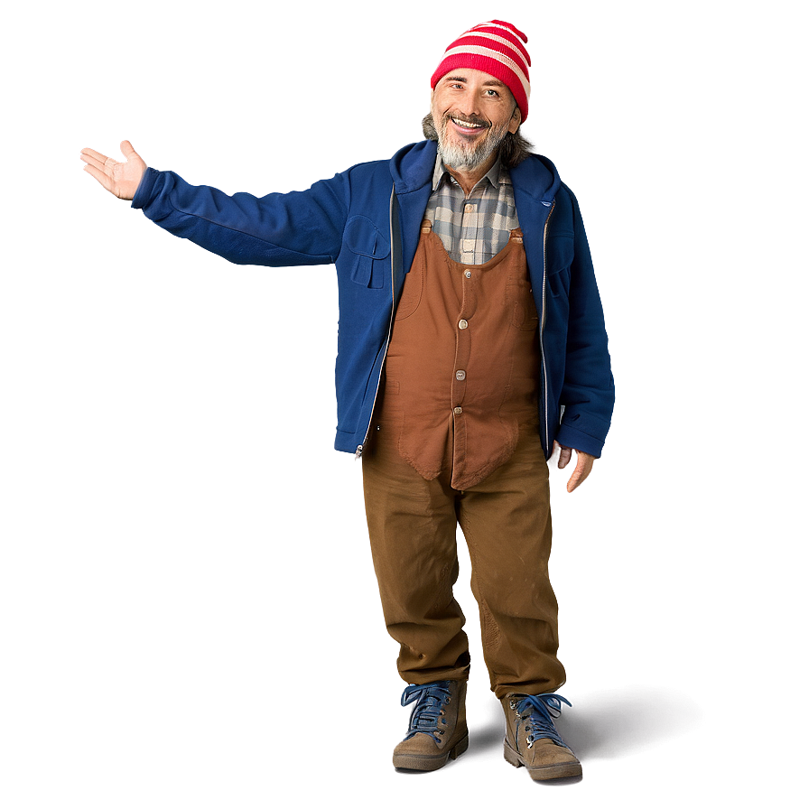 Cheerful Hobo Waving Png 06242024 PNG