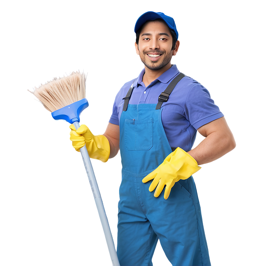 Download Cheerful Janitor Png Vmc60 | Wallpapers.com