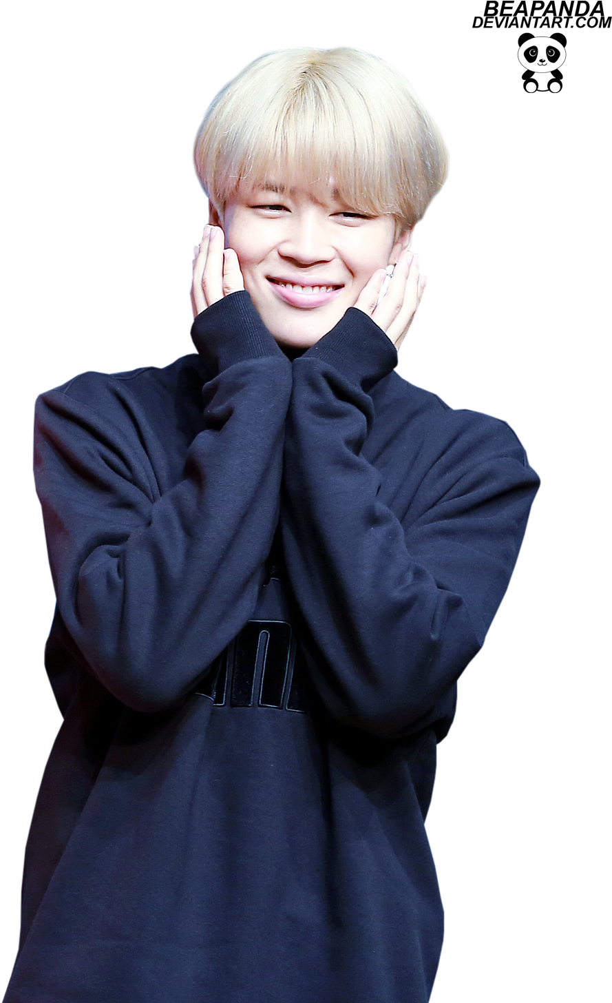 Download Cheerful Jimin Cute Pose | Wallpapers.com