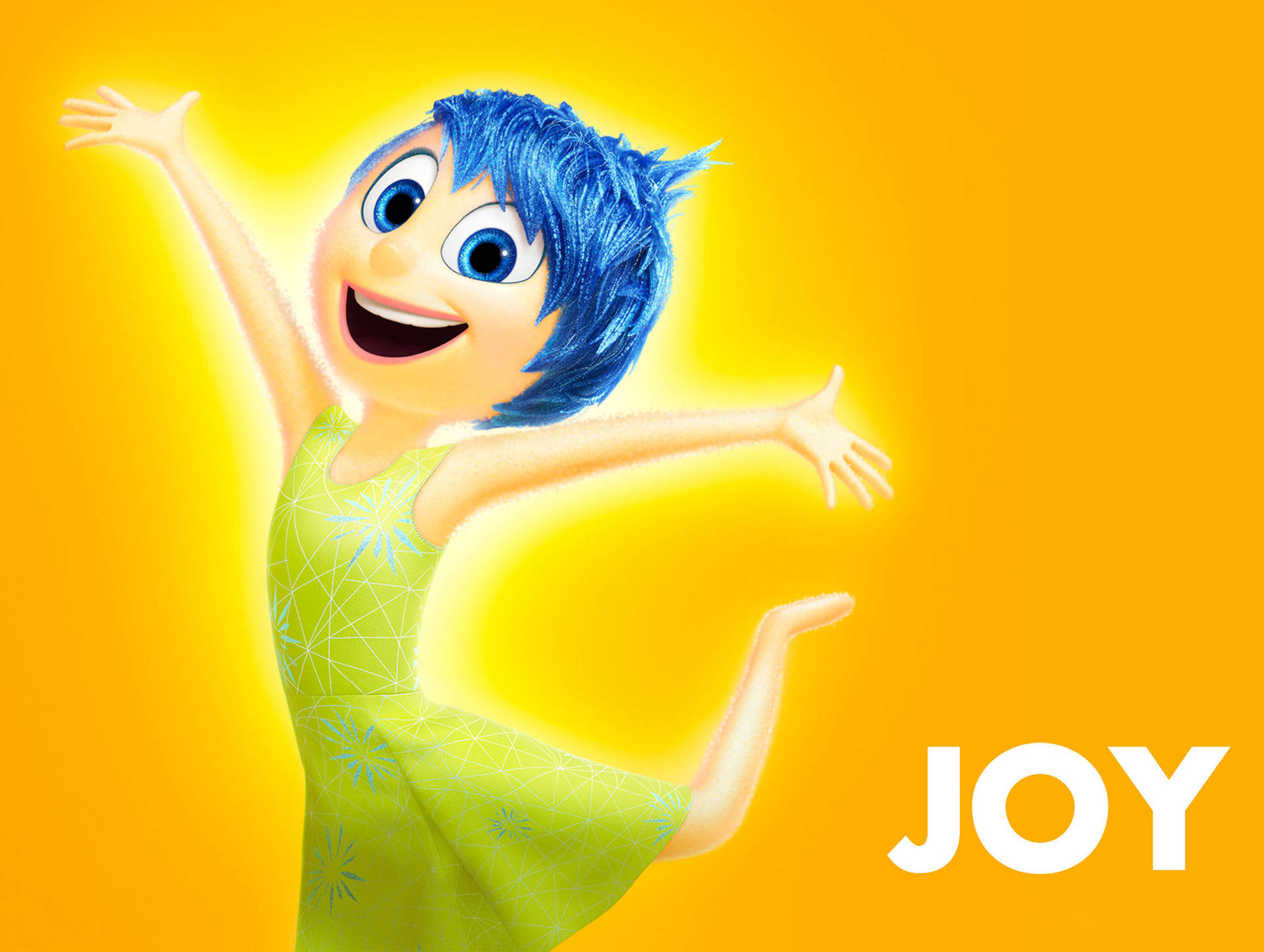 Cheerful Joy Inside Out Wallpaper