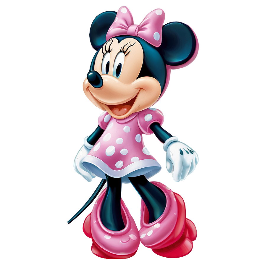 Cheerful Minnie Mouse Wave Png 90 PNG