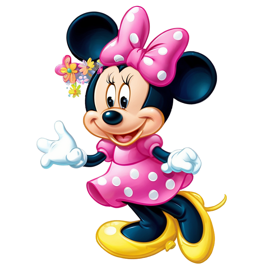 Cheerful Minnie Mouse Wave Png Wpo47 PNG