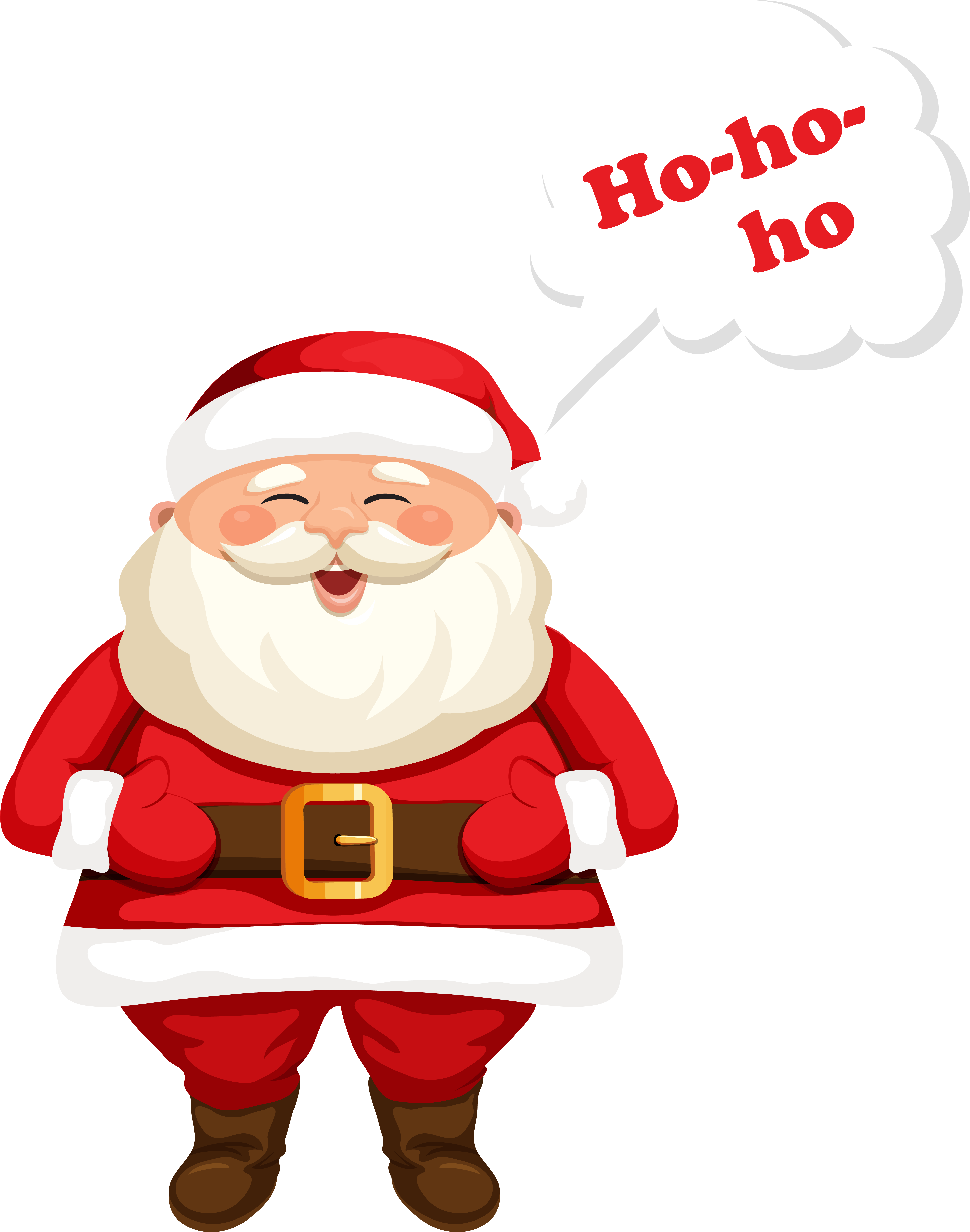 Cheerful Santa Claus Ho Ho Ho PNG