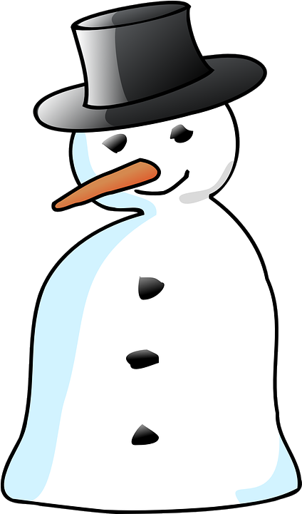 Cheerful Snowman Clipart PNG