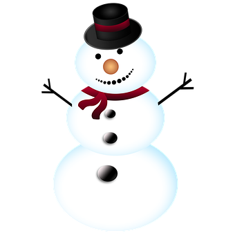 Cheerful Snowman Graphic PNG