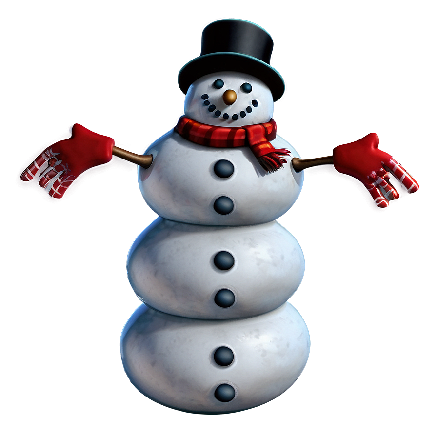 Cheerful Snowman Greeting Png 36 PNG