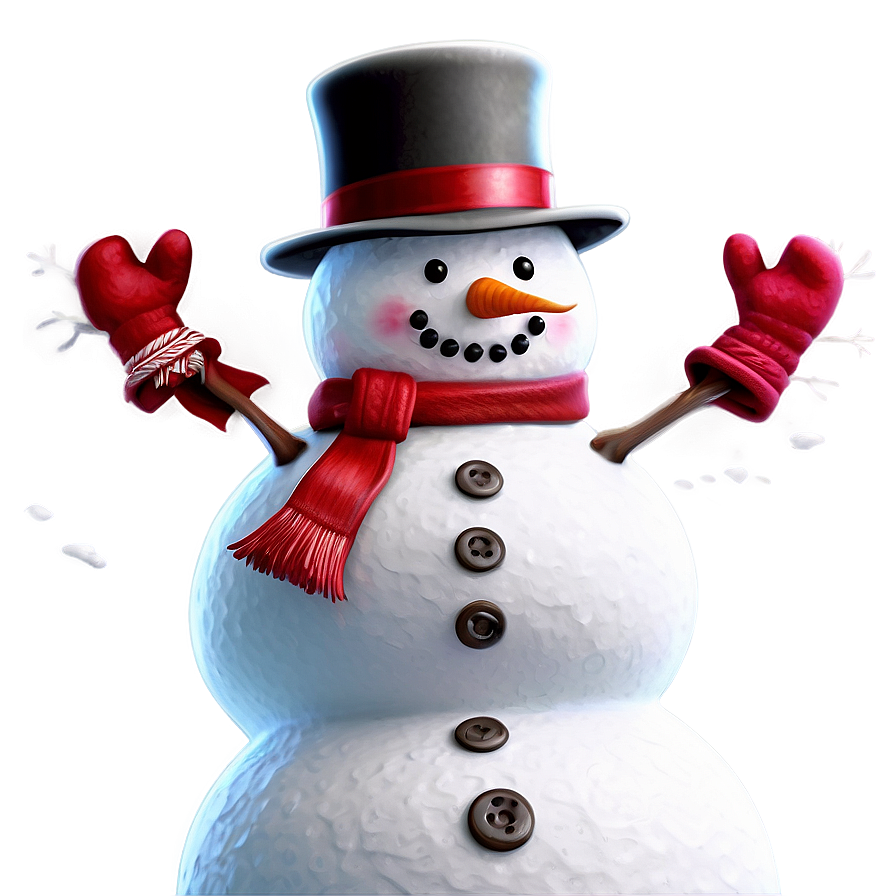Cheerful Snowman Greeting Png Lkj PNG