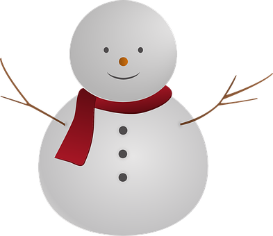 Cheerful Snowman Illustration PNG