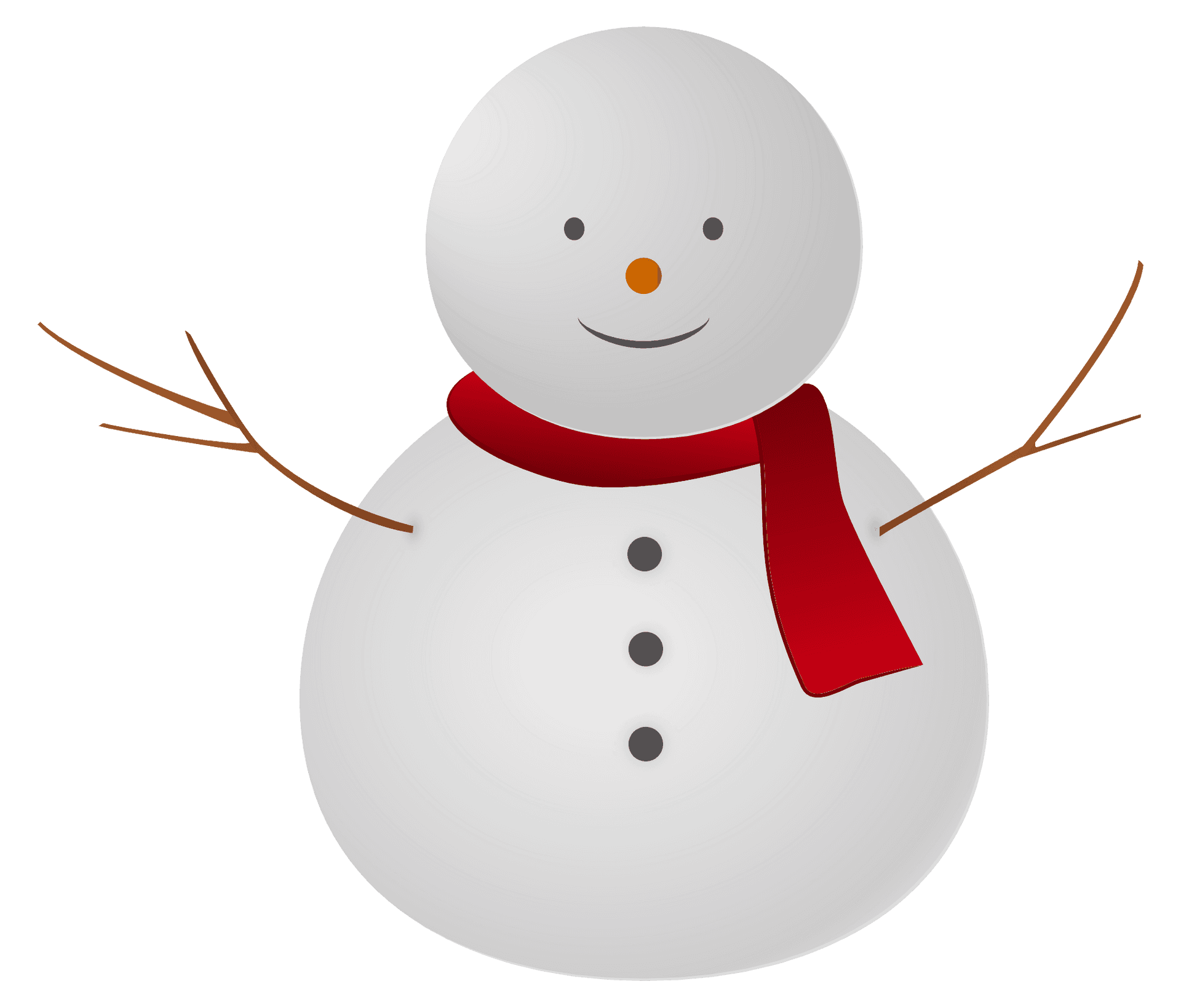 Cheerful Snowman Illustration.png PNG