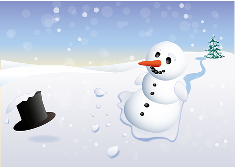 Cheerful Snowman Winter Scene PNG