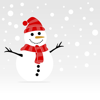 Cheerful Snowman Winter Scene PNG