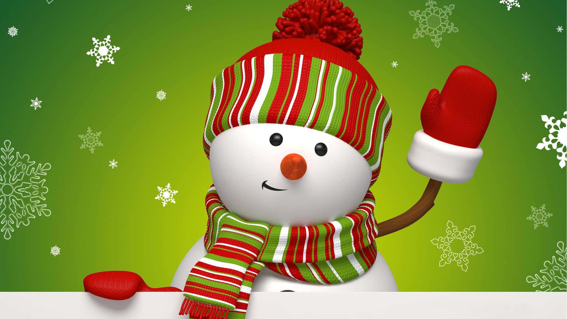 Cheerful Snowman Winter Vibes.jpg Wallpaper