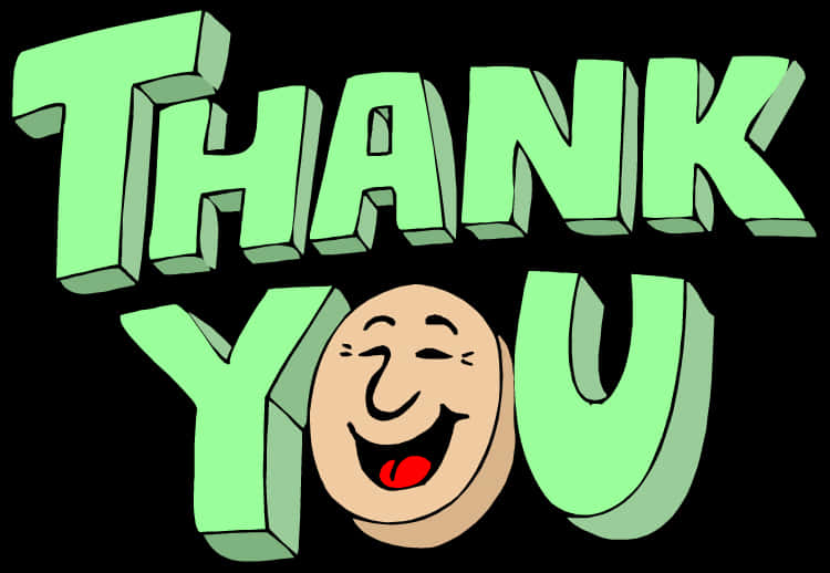 Cheerful Thank You Graphic PNG