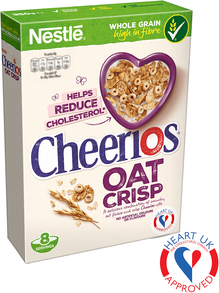 Cheerios Oat Crisp Cereal Box PNG