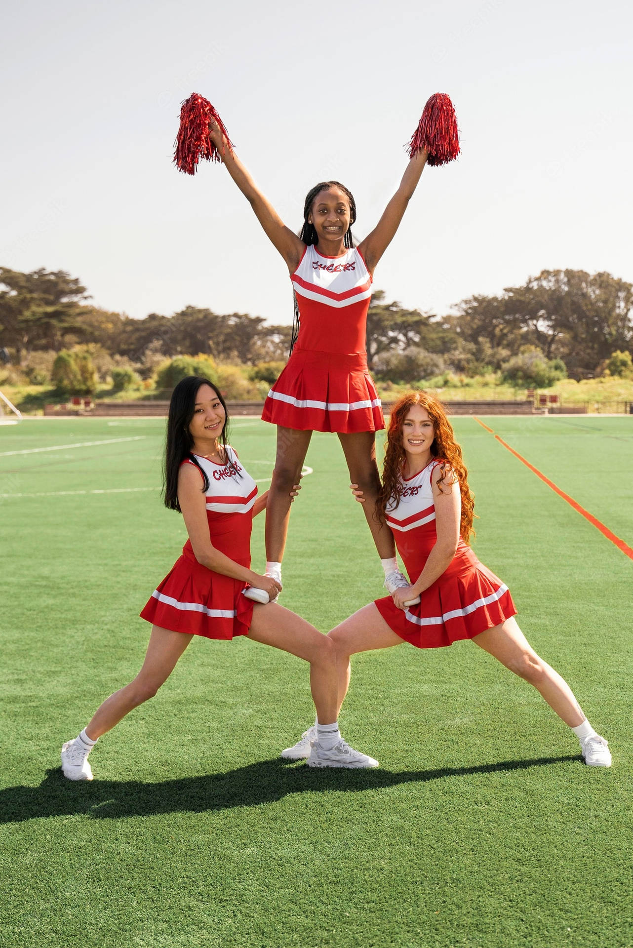 Papelde Parede Da Cheerleader Basic Pyramid. Papel de Parede