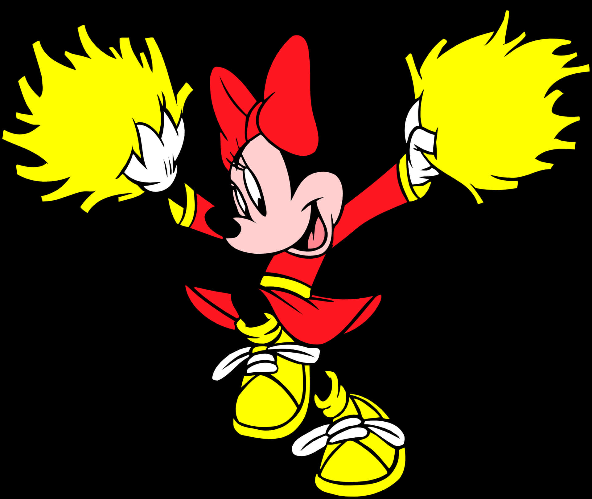 Cheerleader Minnie Mouse Cartoon PNG