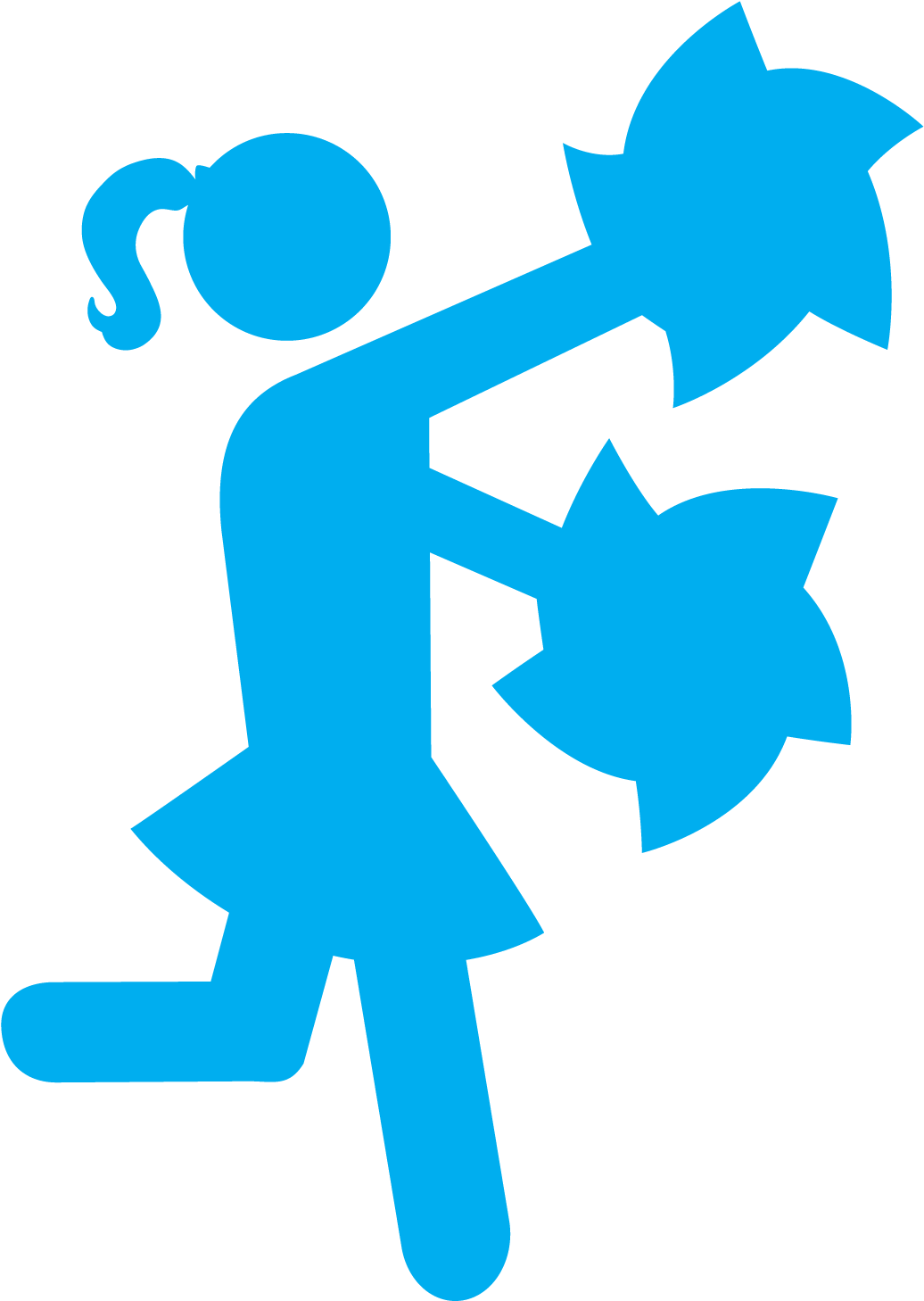 Cheerleader Silhouette Icon PNG