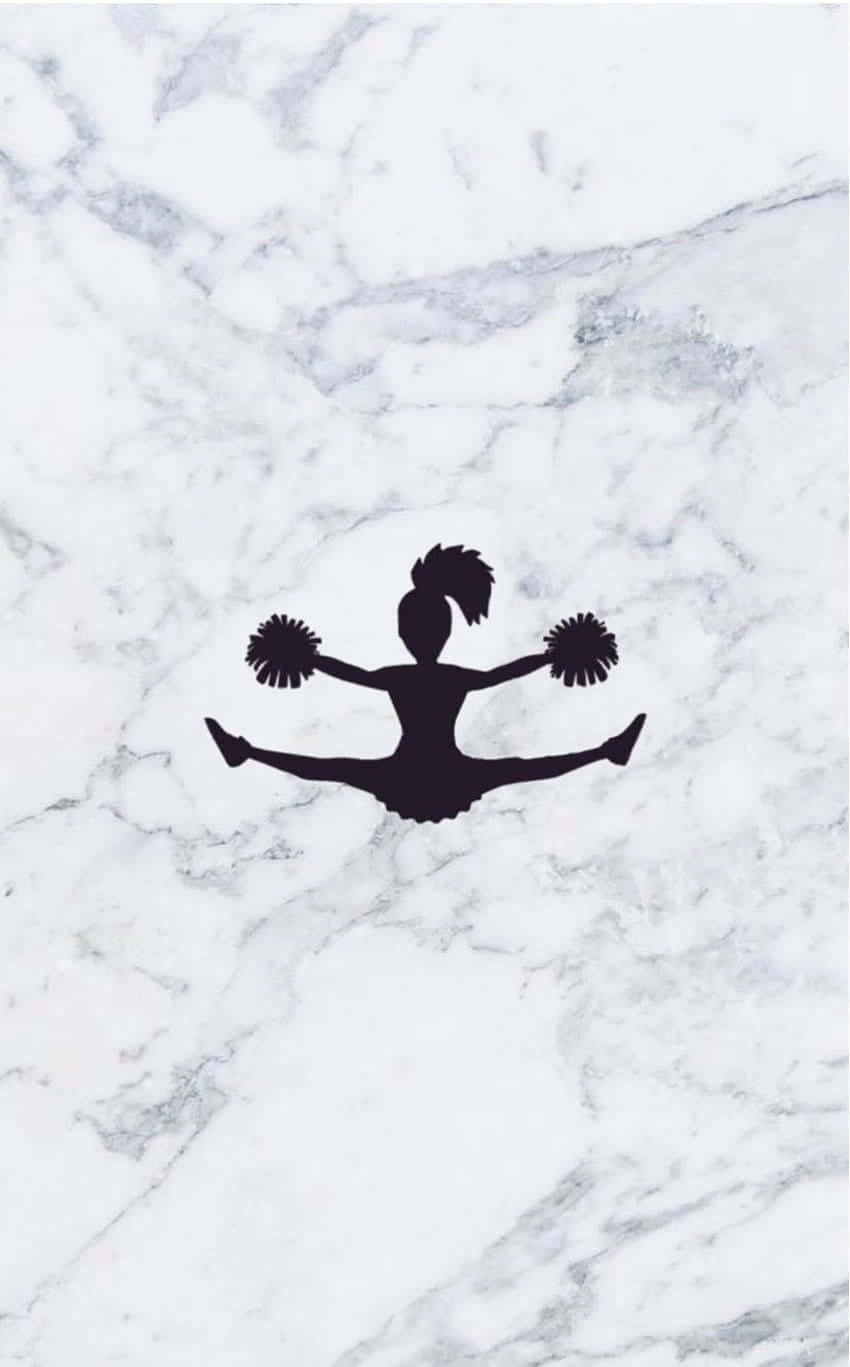 Cheerleader Silhouette Marble Background Wallpaper